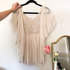 {SOLD} Anthropologie Absolutely Gorgeous Vintage Blouse